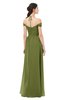ColsBM Amirah Olive Green Bridesmaid Dresses Halter Zip up Pleated Floor Length Elegant Short Sleeve