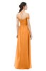 ColsBM Amirah Orange Bridesmaid Dresses Halter Zip up Pleated Floor Length Elegant Short Sleeve