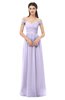 ColsBM Amirah Pastel Lilac Bridesmaid Dresses Halter Zip up Pleated Floor Length Elegant Short Sleeve