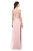 ColsBM Amirah Pastel Pink Bridesmaid Dresses Halter Zip up Pleated Floor Length Elegant Short Sleeve