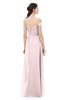 ColsBM Amirah Petal Pink Bridesmaid Dresses Halter Zip up Pleated Floor Length Elegant Short Sleeve