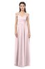 ColsBM Amirah Petal Pink Bridesmaid Dresses Halter Zip up Pleated Floor Length Elegant Short Sleeve