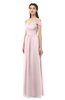 ColsBM Amirah Petal Pink Bridesmaid Dresses Halter Zip up Pleated Floor Length Elegant Short Sleeve
