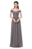 ColsBM Amirah Ridge Grey Bridesmaid Dresses Halter Zip up Pleated Floor Length Elegant Short Sleeve