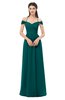ColsBM Amirah Shaded Spruce Bridesmaid Dresses Halter Zip up Pleated Floor Length Elegant Short Sleeve