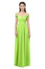 ColsBM Amirah Sharp Green Bridesmaid Dresses Halter Zip up Pleated Floor Length Elegant Short Sleeve