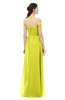ColsBM Amirah Sulphur Spring Bridesmaid Dresses Halter Zip up Pleated Floor Length Elegant Short Sleeve