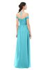 ColsBM Amirah Turquoise Bridesmaid Dresses Halter Zip up Pleated Floor Length Elegant Short Sleeve