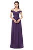 ColsBM Amirah Violet Bridesmaid Dresses Halter Zip up Pleated Floor Length Elegant Short Sleeve