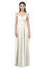 ColsBM Amirah Whisper White Bridesmaid Dresses Halter Zip up Pleated Floor Length Elegant Short Sleeve