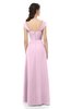 ColsBM Aspen Baby Pink Bridesmaid Dresses Off The Shoulder Elegant Short Sleeve Floor Length A-line Ruching