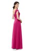 ColsBM Aspen Beetroot Purple Bridesmaid Dresses Off The Shoulder Elegant Short Sleeve Floor Length A-line Ruching