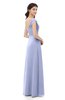 ColsBM Aspen Blue Heron Bridesmaid Dresses Off The Shoulder Elegant Short Sleeve Floor Length A-line Ruching