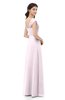 ColsBM Aspen Blush Bridesmaid Dresses Off The Shoulder Elegant Short Sleeve Floor Length A-line Ruching