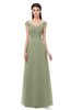 ColsBM Aspen Bog Bridesmaid Dresses Off The Shoulder Elegant Short Sleeve Floor Length A-line Ruching