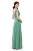 ColsBM Aspen Bristol Blue Bridesmaid Dresses Off The Shoulder Elegant Short Sleeve Floor Length A-line Ruching
