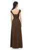 ColsBM Aspen Chocolate Brown Bridesmaid Dresses Off The Shoulder Elegant Short Sleeve Floor Length A-line Ruching