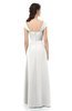 ColsBM Aspen Cloud White Bridesmaid Dresses Off The Shoulder Elegant Short Sleeve Floor Length A-line Ruching