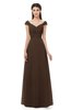 ColsBM Aspen Copper Bridesmaid Dresses Off The Shoulder Elegant Short Sleeve Floor Length A-line Ruching