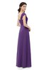 ColsBM Aspen Dark Purple Bridesmaid Dresses Off The Shoulder Elegant Short Sleeve Floor Length A-line Ruching