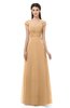 ColsBM Aspen Desert Mist Bridesmaid Dresses Off The Shoulder Elegant Short Sleeve Floor Length A-line Ruching