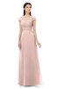 ColsBM Aspen Dusty Rose Bridesmaid Dresses Off The Shoulder Elegant Short Sleeve Floor Length A-line Ruching