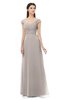 ColsBM Aspen Fawn Bridesmaid Dresses Off The Shoulder Elegant Short Sleeve Floor Length A-line Ruching