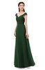ColsBM Aspen Hunter Green Bridesmaid Dresses Off The Shoulder Elegant Short Sleeve Floor Length A-line Ruching
