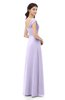 ColsBM Aspen Light Purple Bridesmaid Dresses Off The Shoulder Elegant Short Sleeve Floor Length A-line Ruching