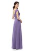 ColsBM Aspen Lilac Bridesmaid Dresses Off The Shoulder Elegant Short Sleeve Floor Length A-line Ruching