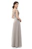 ColsBM Aspen Mushroom Bridesmaid Dresses Off The Shoulder Elegant Short Sleeve Floor Length A-line Ruching