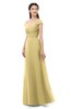 ColsBM Aspen New Wheat Bridesmaid Dresses Off The Shoulder Elegant Short Sleeve Floor Length A-line Ruching