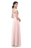 ColsBM Aspen Pastel Pink Bridesmaid Dresses Off The Shoulder Elegant Short Sleeve Floor Length A-line Ruching