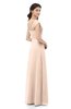 ColsBM Aspen Peach Puree Bridesmaid Dresses Off The Shoulder Elegant Short Sleeve Floor Length A-line Ruching