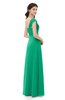 ColsBM Aspen Pepper Green Bridesmaid Dresses Off The Shoulder Elegant Short Sleeve Floor Length A-line Ruching