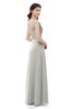 ColsBM Aspen Platinum Bridesmaid Dresses Off The Shoulder Elegant Short Sleeve Floor Length A-line Ruching