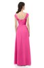 ColsBM Aspen Rose Pink Bridesmaid Dresses Off The Shoulder Elegant Short Sleeve Floor Length A-line Ruching
