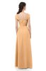 ColsBM Aspen Salmon Buff Bridesmaid Dresses Off The Shoulder Elegant Short Sleeve Floor Length A-line Ruching