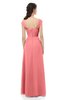 ColsBM Aspen Shell Pink Bridesmaid Dresses Off The Shoulder Elegant Short Sleeve Floor Length A-line Ruching