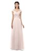 ColsBM Aspen Silver Peony Bridesmaid Dresses Off The Shoulder Elegant Short Sleeve Floor Length A-line Ruching
