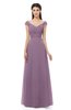 ColsBM Aspen Valerian Bridesmaid Dresses Off The Shoulder Elegant Short Sleeve Floor Length A-line Ruching