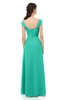 ColsBM Aspen Viridian Green Bridesmaid Dresses Off The Shoulder Elegant Short Sleeve Floor Length A-line Ruching