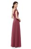ColsBM Aspen Wine Bridesmaid Dresses Off The Shoulder Elegant Short Sleeve Floor Length A-line Ruching