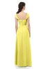 ColsBM Aspen Yellow Iris Bridesmaid Dresses Off The Shoulder Elegant Short Sleeve Floor Length A-line Ruching