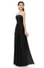 ColsBM Esme Black Bridesmaid Dresses Zip up A-line Floor Length Sleeveless Simple Sweetheart