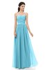 ColsBM Esme Light Blue Bridesmaid Dresses Zip up A-line Floor Length Sleeveless Simple Sweetheart