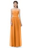 ColsBM Esme Orange Bridesmaid Dresses Zip up A-line Floor Length Sleeveless Simple Sweetheart