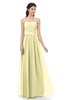 ColsBM Esme Soft Yellow Bridesmaid Dresses Zip up A-line Floor Length Sleeveless Simple Sweetheart