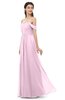 ColsBM Sylvia Baby Pink Bridesmaid Dresses Mature Floor Length Sweetheart Ruching A-line Zip up