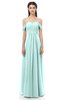 ColsBM Sylvia Blue Glass Bridesmaid Dresses Mature Floor Length Sweetheart Ruching A-line Zip up